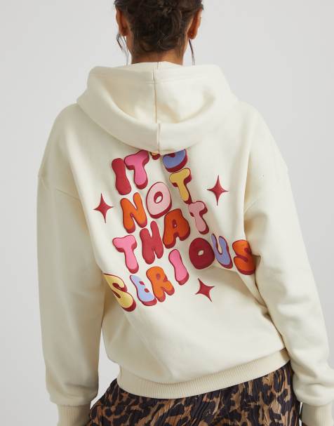 Skinnydip London It's Not That Serious Hoodie in Ecru - view 1