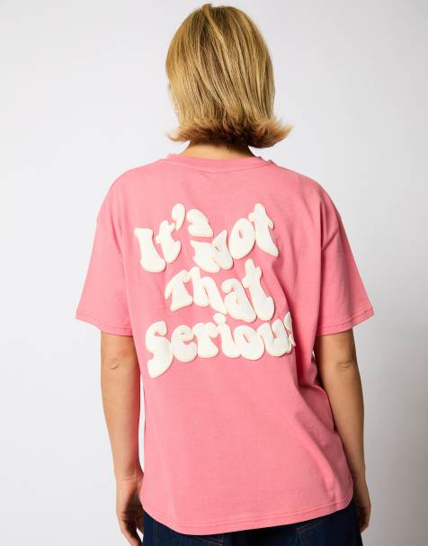 Skinnydip London Its Not That Serious T-Shirt in Pink - view 1