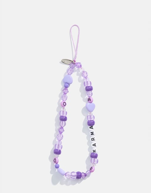 Skinnydip London Karma Purple Beaded Phone Strap