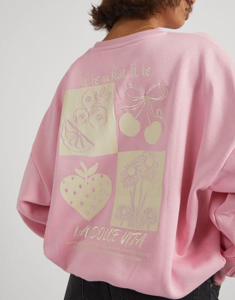 Skinnydip london la dolce vita sweatshirt in pink in pink - view 1