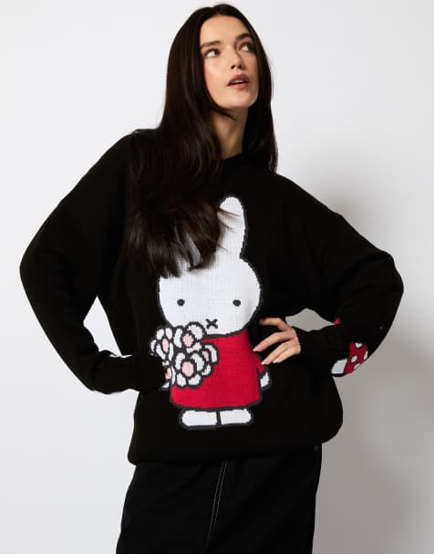 Skinnydip London Miffy Black Knitted Jumper