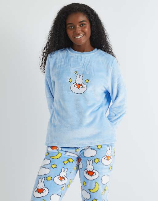 Skinnydip london miffy cloud fleece pyjama set in blue - MBLUE