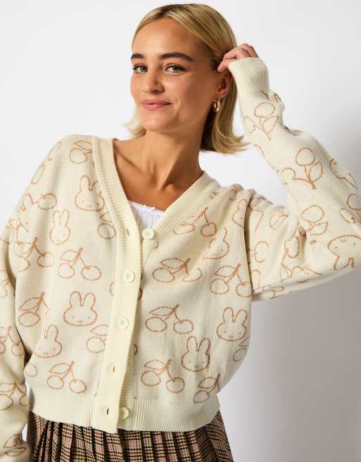 Skinnydip London Miffy Knitted Cardigan in Ecru | ASOS