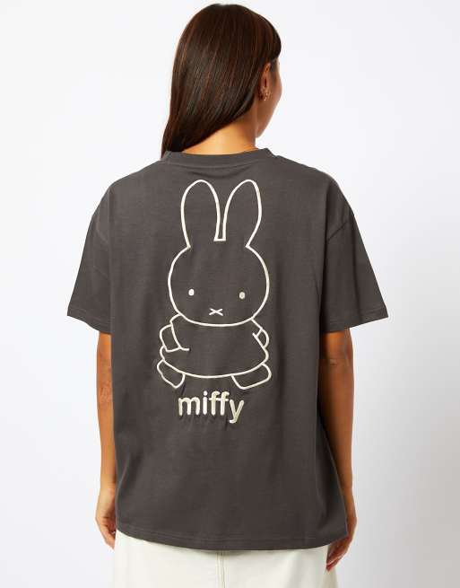 Skinnydip London Miffy Outline T-Shirt in Black