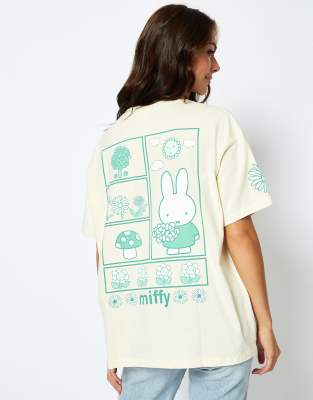 Skinnydip London Miffy Poster T-Shirt in Ecru - view 1