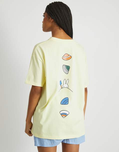 Skinnydip london miffy shell t-shirt in yellow - view 1