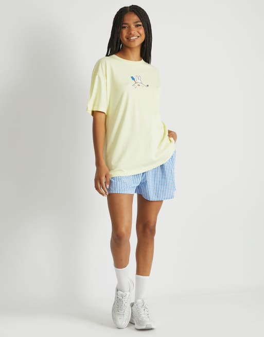 Skinnydip london miffy shell t-shirt in yellow , 4 of 4