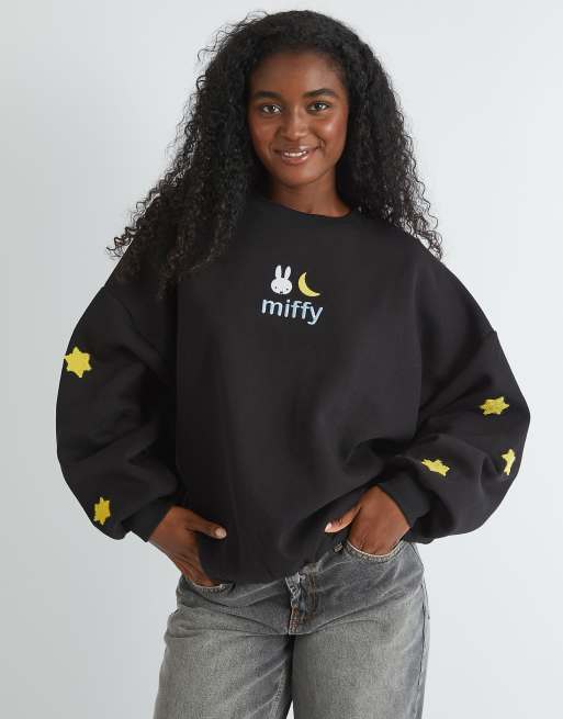 Skinnydip london miffy witch sweatshirt in black, 3 of 4