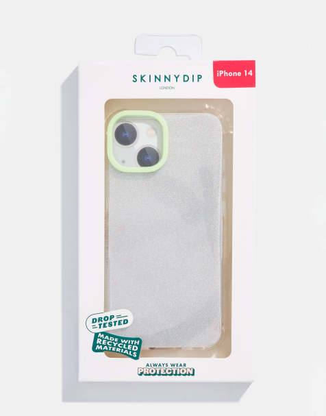 Skinnydip london minimal glitter mint shock iphone case in green - view 1