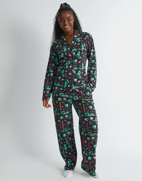 Skinnydip london mushu pyjama set in black - BLACK - view 1