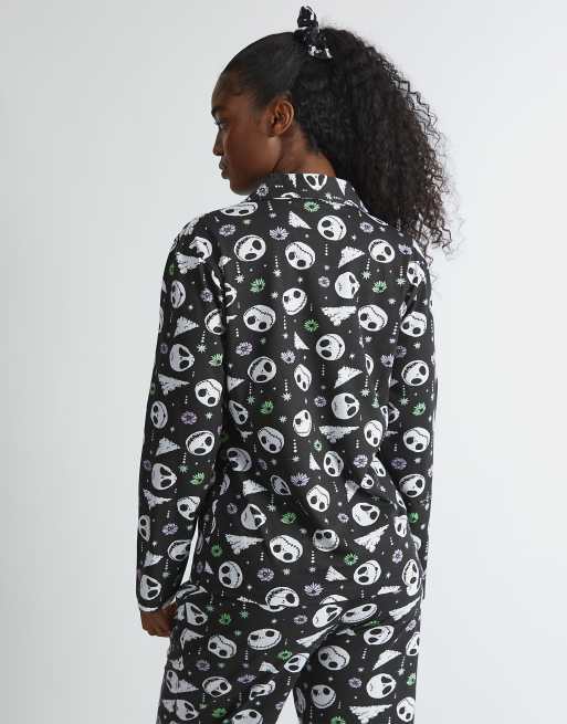 Skinnydip london nightmare before christmas jack skellington pyjama set in black , 2 of 4