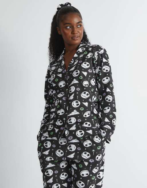 Skinnydip london nightmare before christmas jack skellington pyjama set in black , 4 of 4