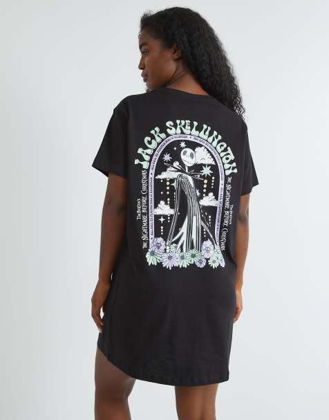 Skinnydip london nightmare before christmas night dress in white - view 1