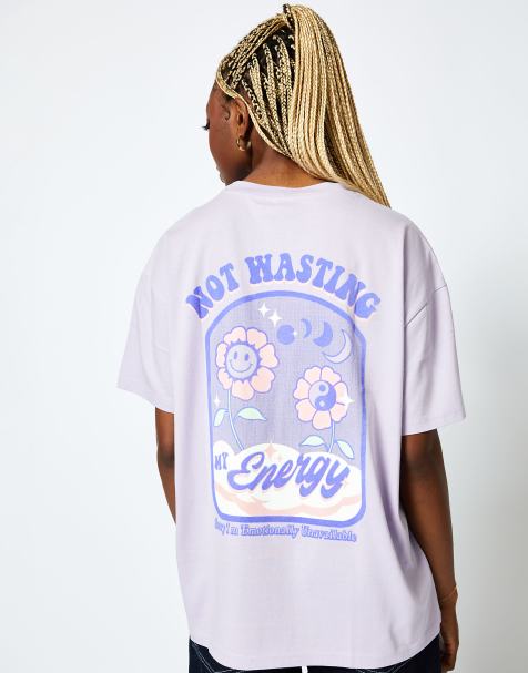 Skinnydip London Not Wasting My Energy T-Shirt Lilac