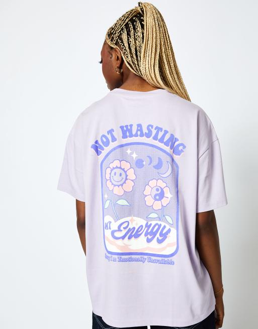 Skinnydip London Not Wasting My Energy T-Shirt Lilac