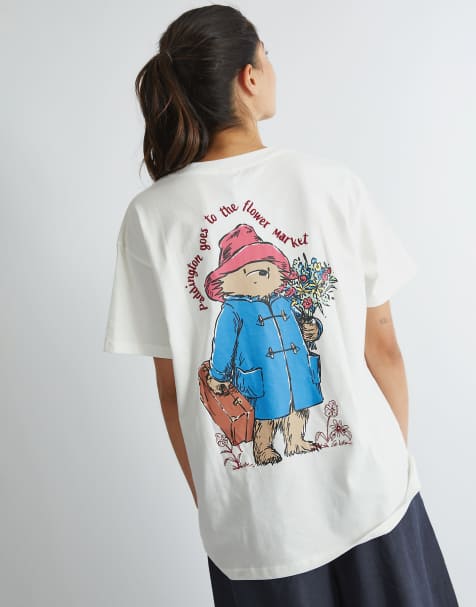 Skinnydip london paddington flower t-shirt in white - view 1