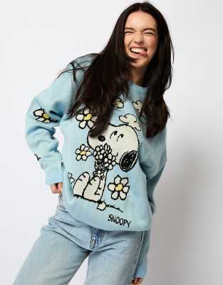 Skinnydip London Peanuts Knitted Jumper in Blue-Purple