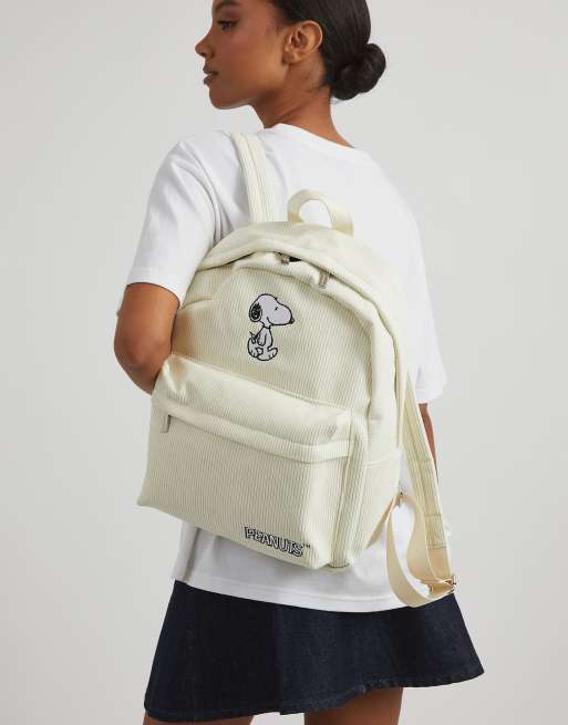 Skinnydip london peanuts snoopy cord backpack in white, 4 of 4