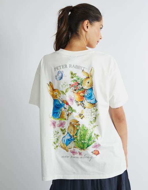 Skinnydip london peter rabbit poster t-shirt in white - WHITE