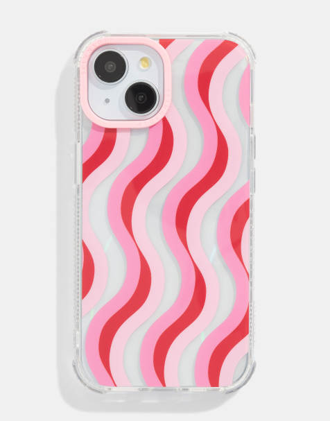 Skinnydip London Pink and Red Wave Shock iPhone Case - view 1