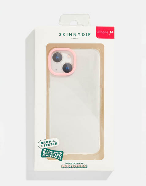 Skinnydip london pink minimal glitter shock iphone case in pink - view 1