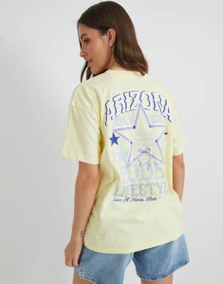 Skinnydip london rodeo lifestyle t-shirt in yellow