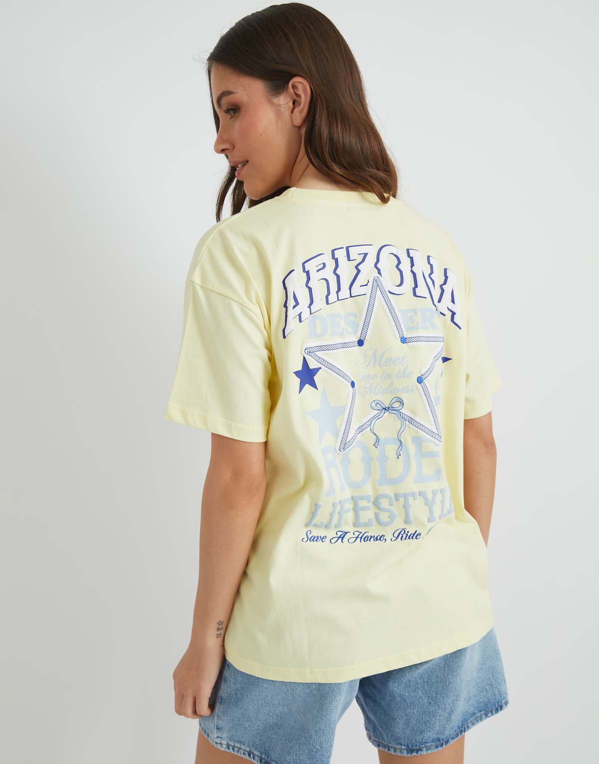 Skinnydip london rodeo lifestyle t-shirt in yellow