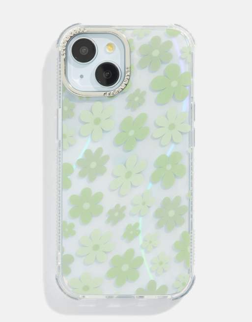 Skinnydip London Sage Warped Flower Shock iPhone Case