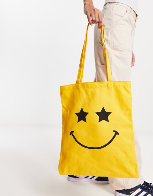 Tote Bag Yellow Faces