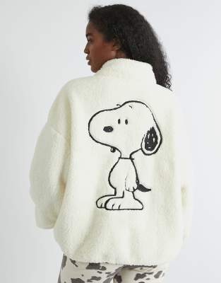 Skinnydip london snoopy longline fleece in white | ASOS