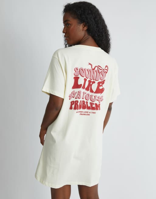 Skinnydip london sounds like a you problem night dress in pink - LPINK