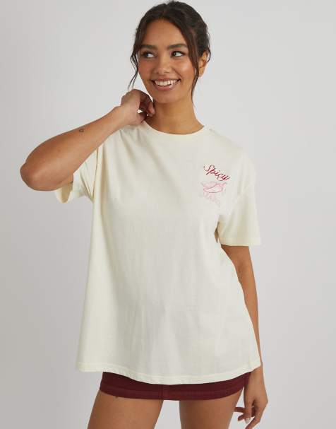 Skinnydip london spicy margs t-shirt in white - view 1