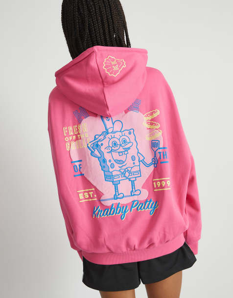 Skinnydip london spongebob krabby patty hoodie in pink - view 1