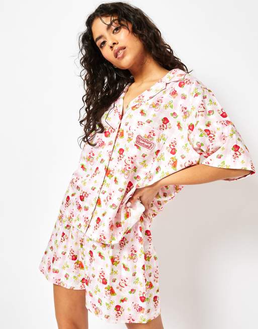Skinnydip London Strawberry Shortcake Shirt in Pink
