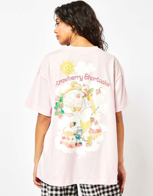 Skinnydip London Strawberry Shortcake T-Shirt in Pink