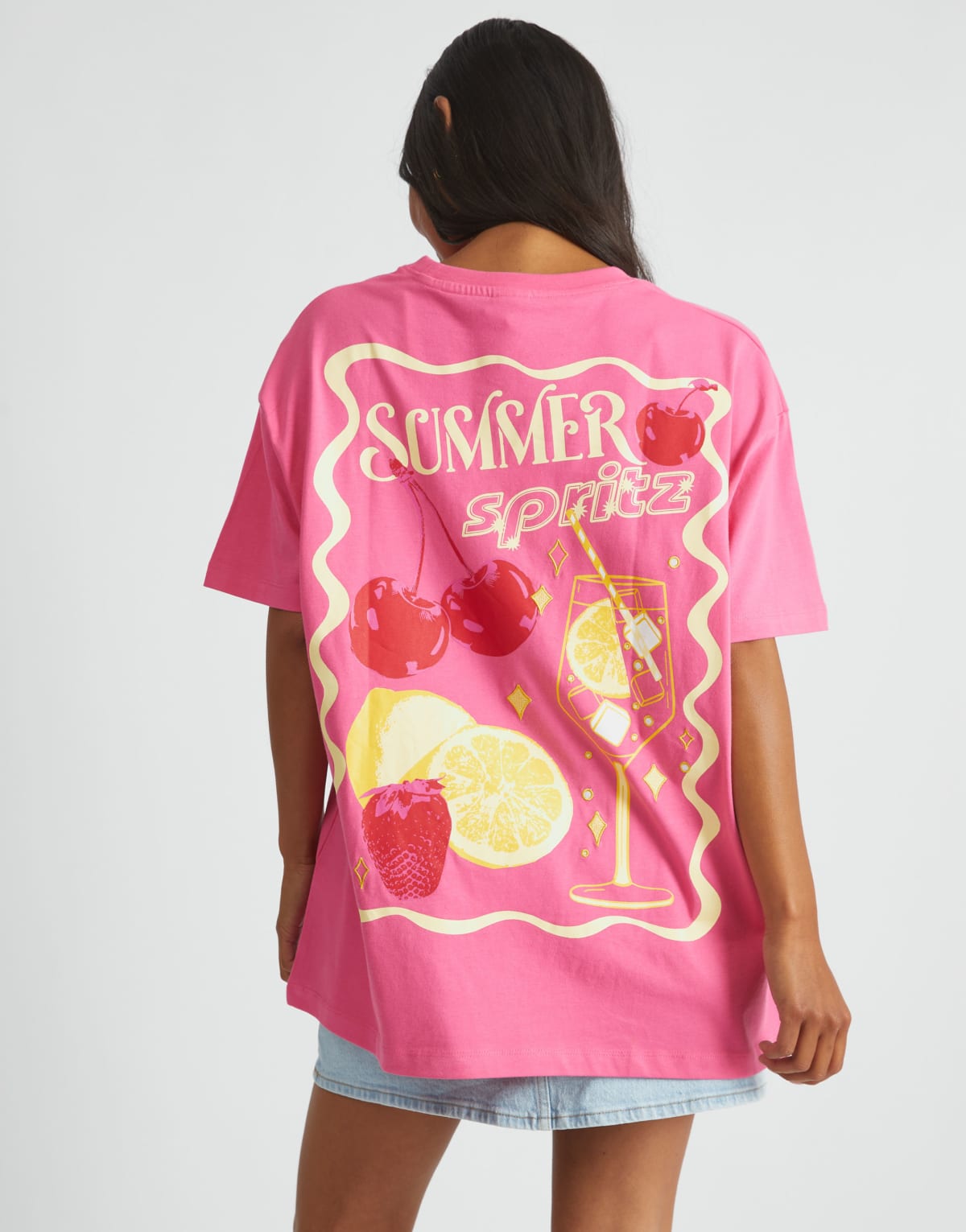 Skinnydip london summer spritz t-shirt in pink