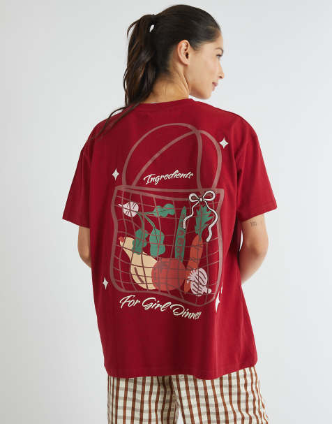Skinnydip london take me to the farmers market t-shirt in red - RED - view 1