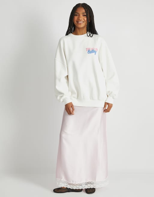 Skinnydip london the sea is calling sweatshirt in white, 4 of 4