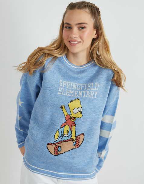 Skinnydip London The Simpsons Bart & Lisa Varsity Knitted Jumper - view 1