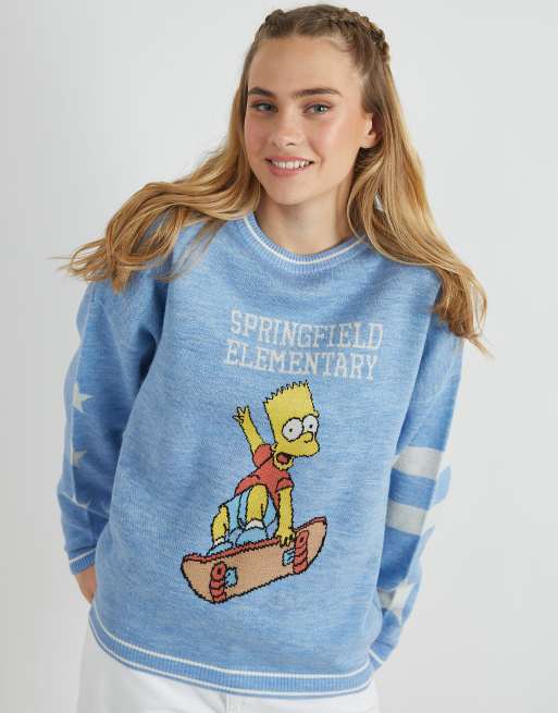 Skinnydip London The Simpsons Bart & Lisa Varsity Knitted Jumper