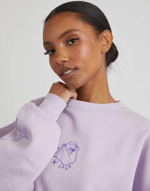 Skinnydip london the simpsons lizard queen sweatshirt in lilac | ASOS