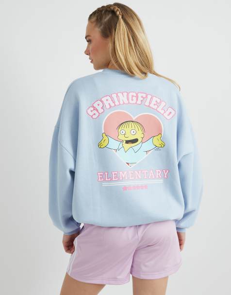 Skinnydip london the simpsons springfield elementary sweatshirt in blue - view 1
