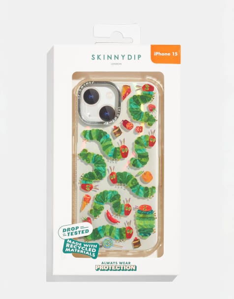 Skinnydip london the very hungry caterpillar party foods iphone case in green - view 1