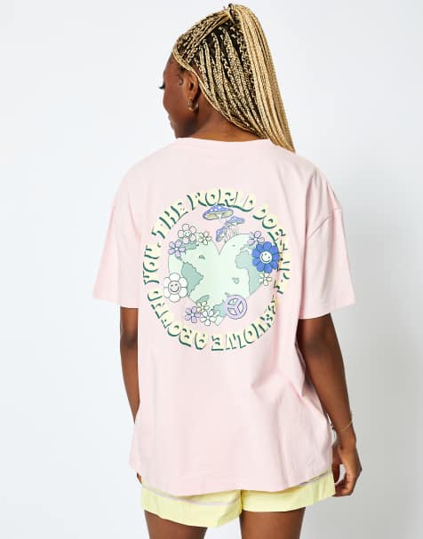 Skinnydip London The World Doesnt Revolve Around You T-Shirt in Pink - view 1