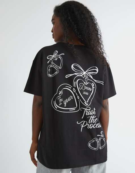 Skinnydip london trust the process t-shirt in black - BLACK - view 1