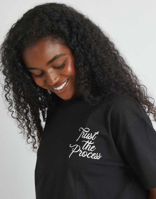 Skinnydip london trust the process t-shirt in black, 3 of 4