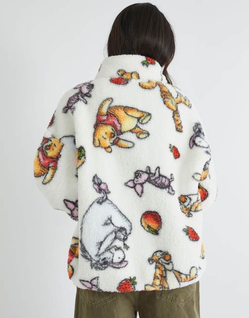 Skinnydip london winnie the pooh longline fleece in ecru ASOS