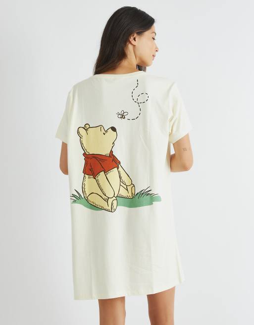 Skinnydip london winnie the pooh night dress in white - WHITE