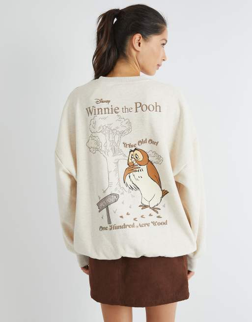 Skinnydip london winnie the pooh owl sweatshirt in brown - BROWN