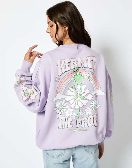 Skinnydip London x Disney Kermit The Frog Sweatshirt in Lilac